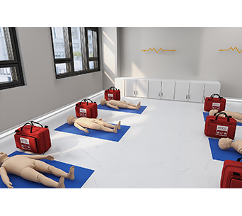 Group based advanced children CPR training and assessment system