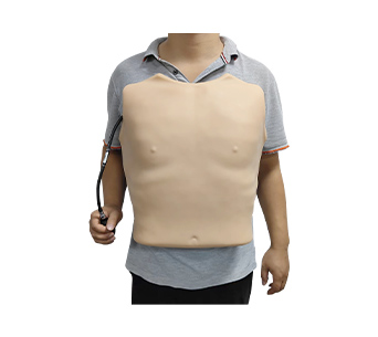 Wearable thoracic puncture operation simulator